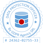 Sceau officiel certifiant la désignation d’un Délégué à la Protection des Données - GDPR Agency SRL
