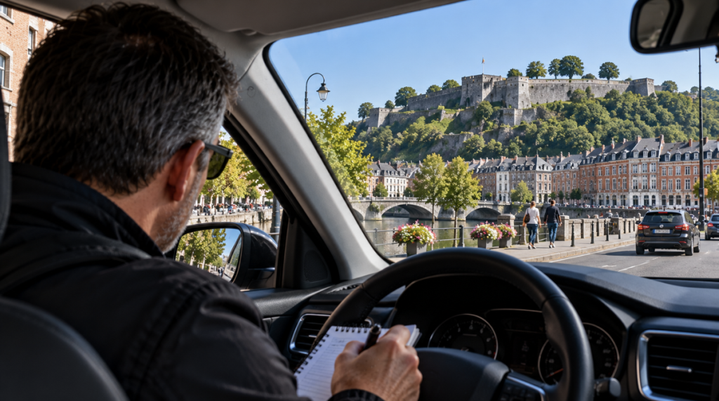 Détective privé à Namur réalisant une surveillance